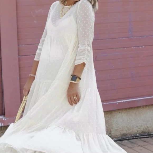 Zara Dresses & Skirts - Zara Cream Maxi Dress